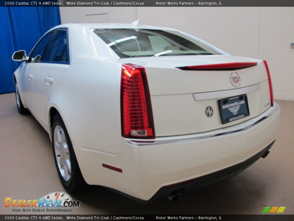 2009 Cadillac CTS 4 AWD Sedan White Diamond Tri-Coat / Cashmere/Cocoa Photo #5