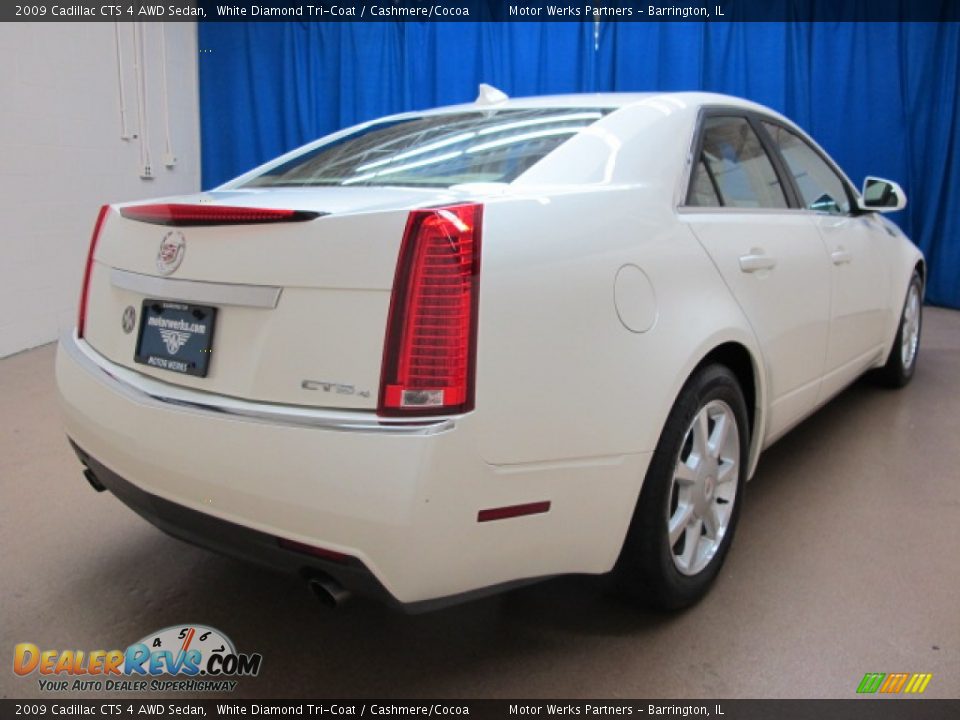 2009 Cadillac CTS 4 AWD Sedan White Diamond Tri-Coat / Cashmere/Cocoa Photo #7