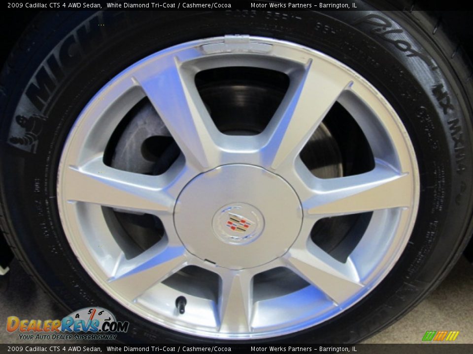 2009 Cadillac CTS 4 AWD Sedan White Diamond Tri-Coat / Cashmere/Cocoa Photo #13