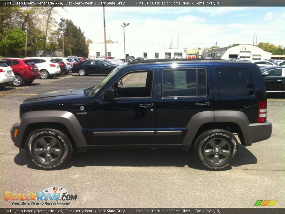 2011 Jeep Liberty Renegade 4x4 Blackberry Pearl / Dark Slate Gray Photo #4