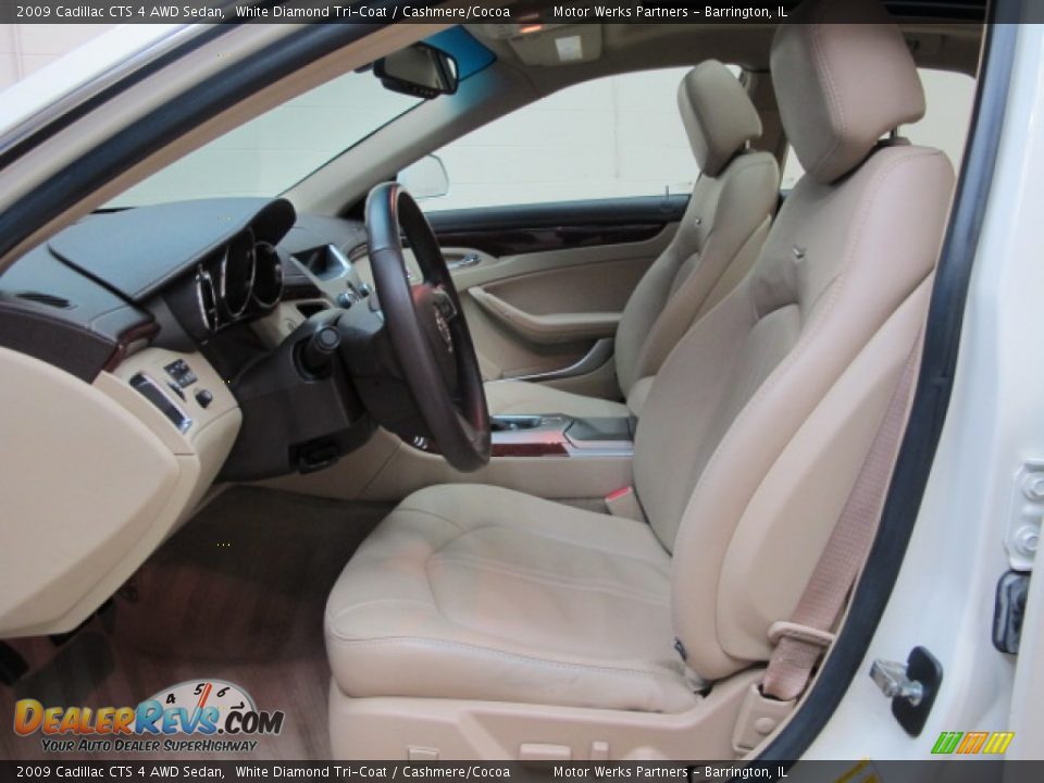 2009 Cadillac CTS 4 AWD Sedan White Diamond Tri-Coat / Cashmere/Cocoa Photo #15