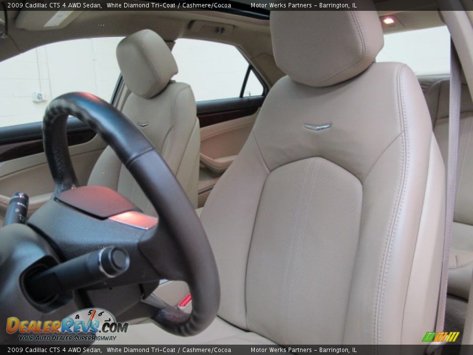 2009 Cadillac CTS 4 AWD Sedan White Diamond Tri-Coat / Cashmere/Cocoa Photo #16