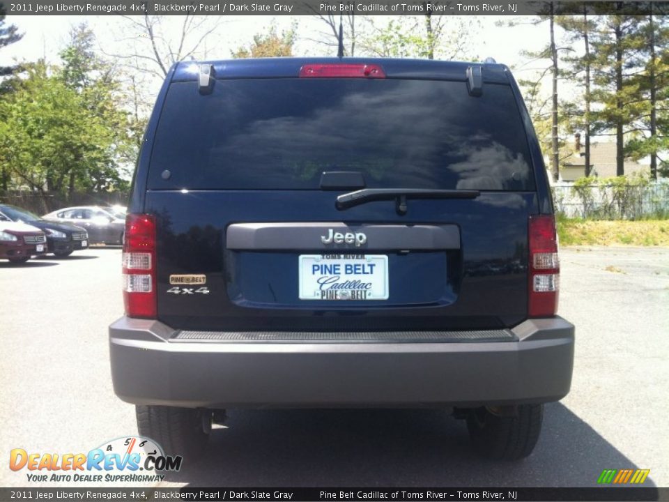 2011 Jeep Liberty Renegade 4x4 Blackberry Pearl / Dark Slate Gray Photo #6