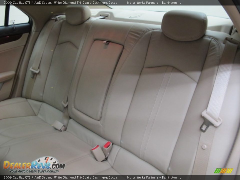 2009 Cadillac CTS 4 AWD Sedan White Diamond Tri-Coat / Cashmere/Cocoa Photo #18