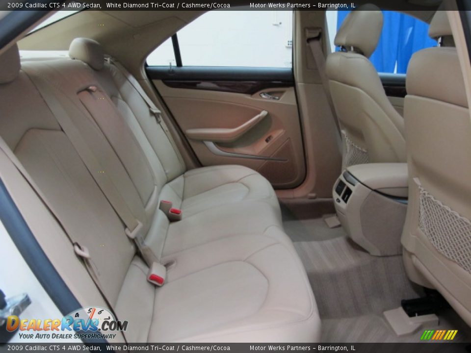 2009 Cadillac CTS 4 AWD Sedan White Diamond Tri-Coat / Cashmere/Cocoa Photo #19