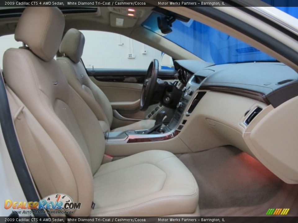 2009 Cadillac CTS 4 AWD Sedan White Diamond Tri-Coat / Cashmere/Cocoa Photo #21