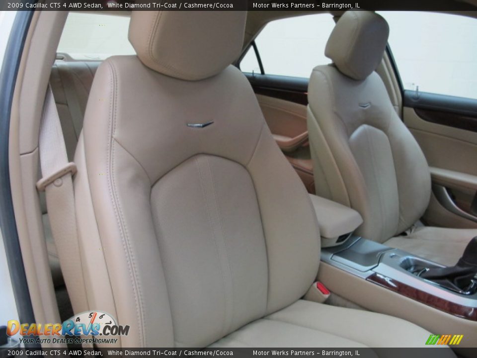 2009 Cadillac CTS 4 AWD Sedan White Diamond Tri-Coat / Cashmere/Cocoa Photo #22