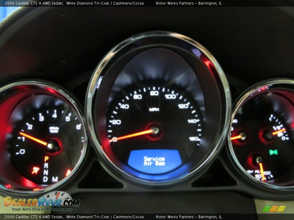 2009 Cadillac CTS 4 AWD Sedan White Diamond Tri-Coat / Cashmere/Cocoa Photo #25
