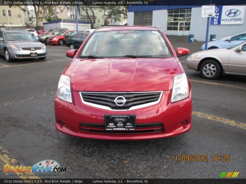 2010 Nissan Sentra 2.0 S Red Brick Metallic / Beige Photo #1
