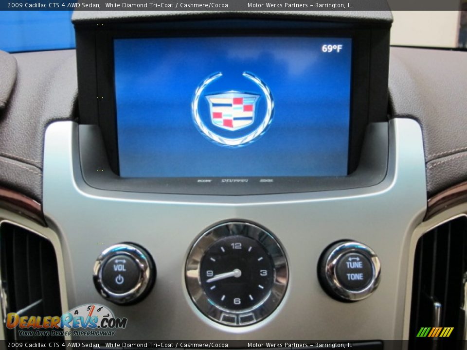 2009 Cadillac CTS 4 AWD Sedan White Diamond Tri-Coat / Cashmere/Cocoa Photo #27