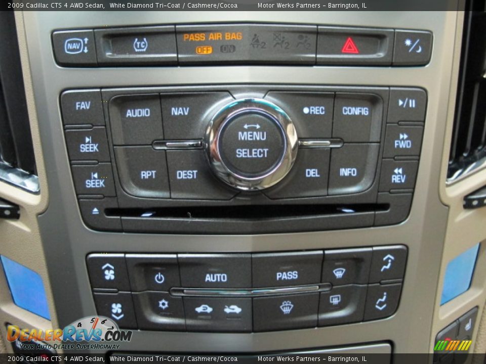 2009 Cadillac CTS 4 AWD Sedan White Diamond Tri-Coat / Cashmere/Cocoa Photo #28