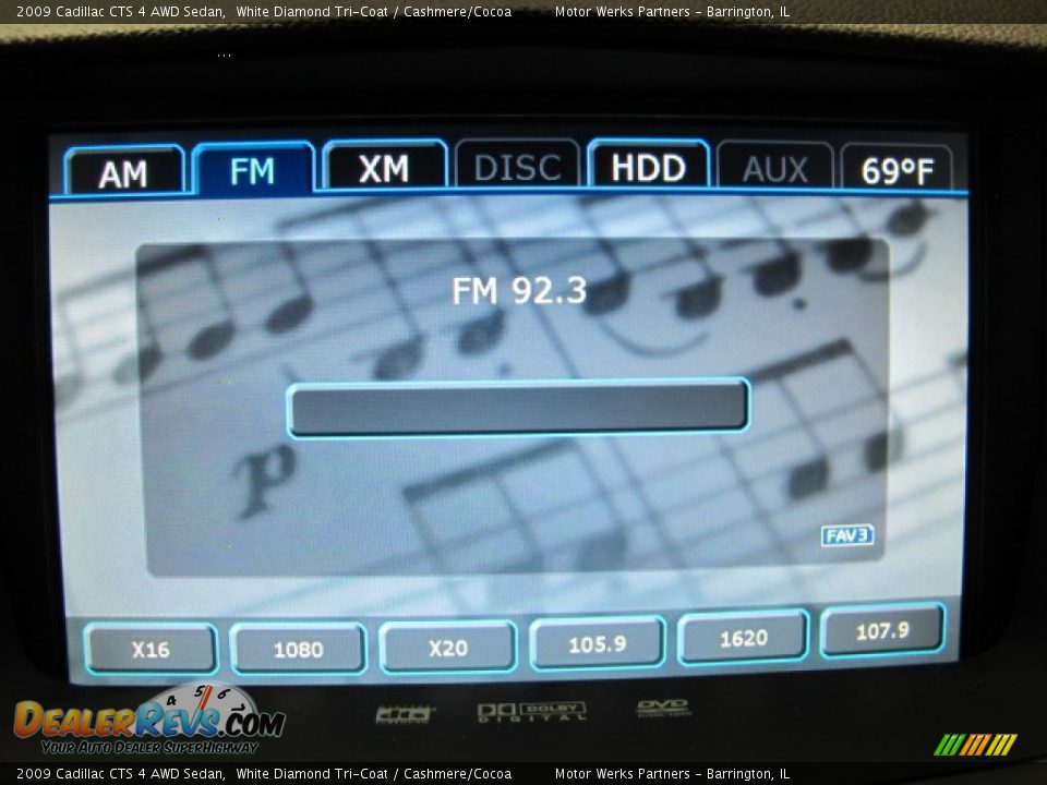 2009 Cadillac CTS 4 AWD Sedan White Diamond Tri-Coat / Cashmere/Cocoa Photo #30