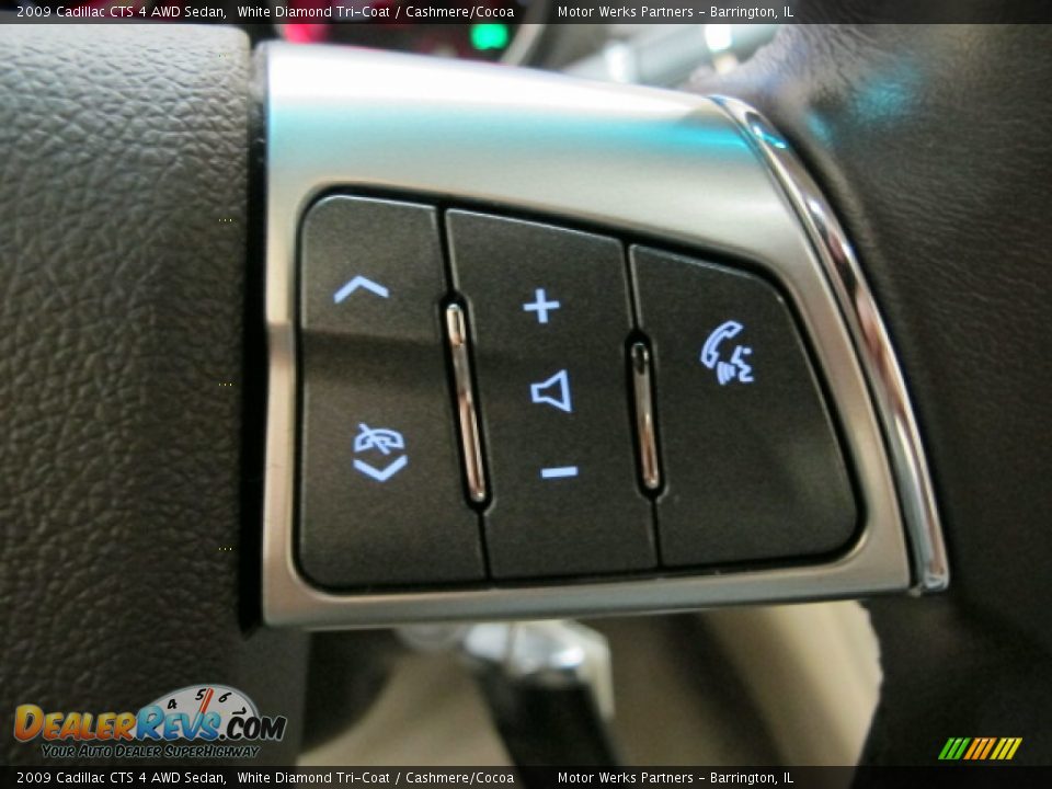 2009 Cadillac CTS 4 AWD Sedan White Diamond Tri-Coat / Cashmere/Cocoa Photo #34