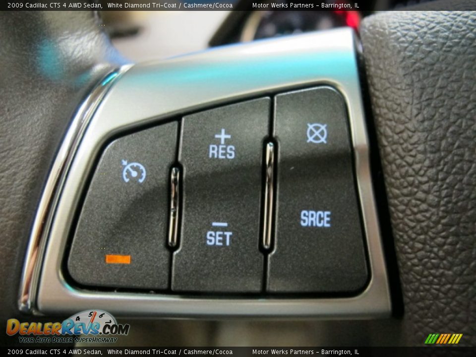 2009 Cadillac CTS 4 AWD Sedan White Diamond Tri-Coat / Cashmere/Cocoa Photo #35