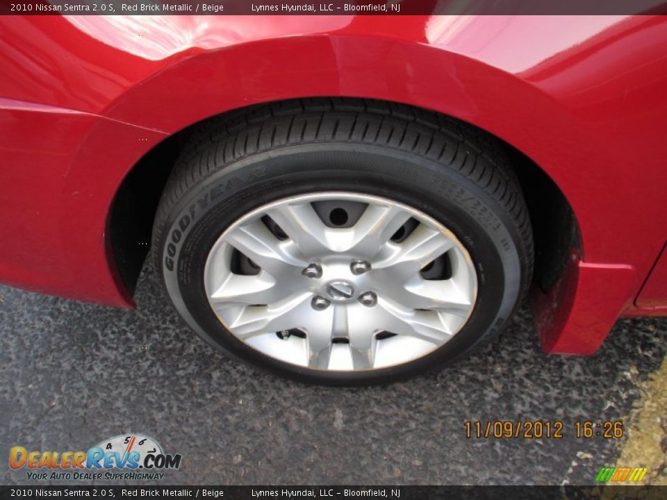 2010 Nissan Sentra 2.0 S Red Brick Metallic / Beige Photo #9