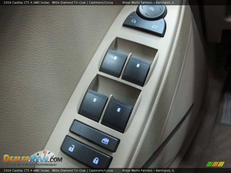 2009 Cadillac CTS 4 AWD Sedan White Diamond Tri-Coat / Cashmere/Cocoa Photo #36