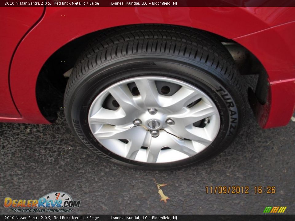 2010 Nissan Sentra 2.0 S Red Brick Metallic / Beige Photo #10