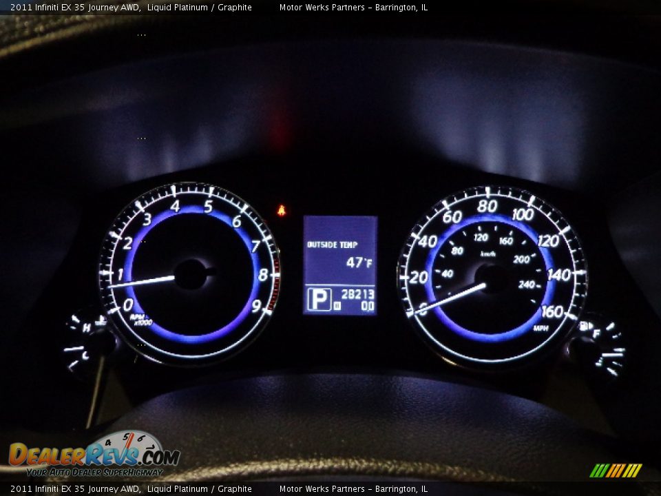 2011 Infiniti EX 35 Journey AWD Liquid Platinum / Graphite Photo #24