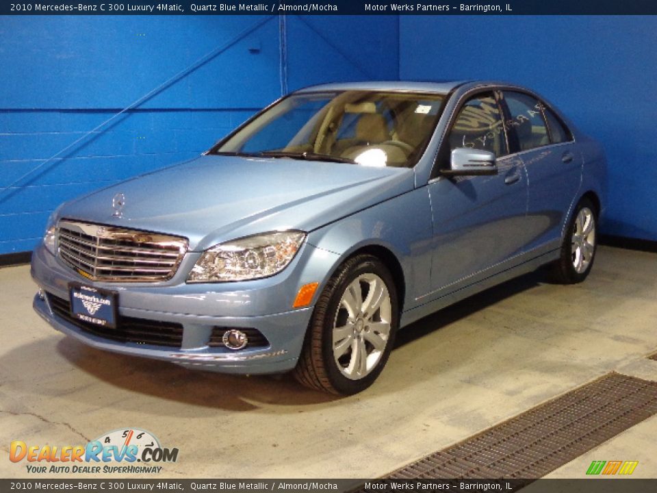 2010 Mercedes-Benz C 300 Luxury 4Matic Quartz Blue Metallic / Almond/Mocha Photo #3