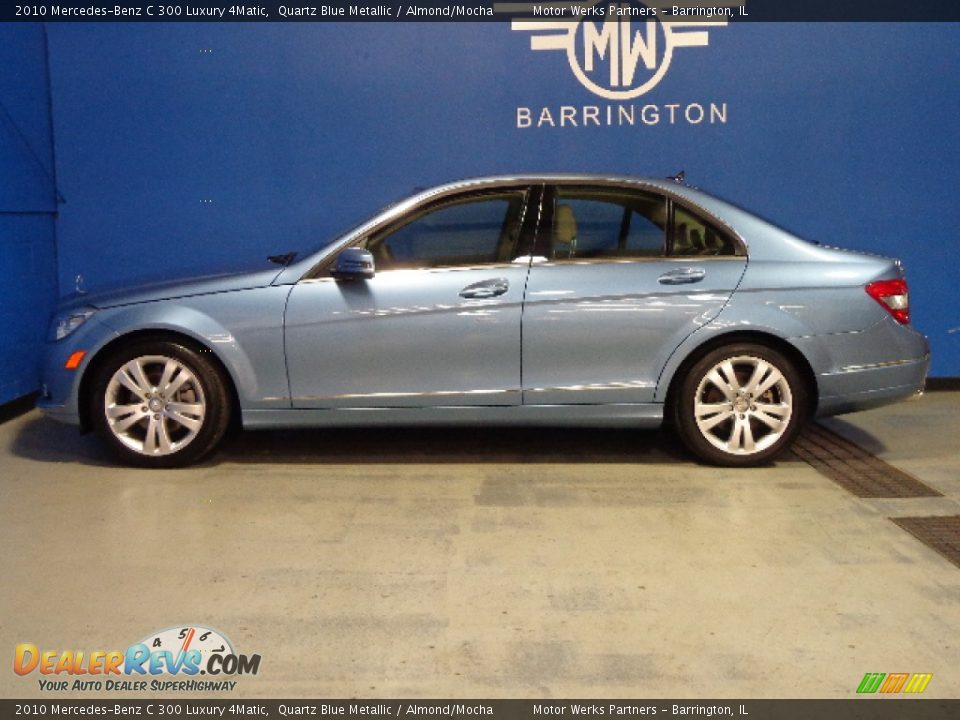 2010 Mercedes-Benz C 300 Luxury 4Matic Quartz Blue Metallic / Almond/Mocha Photo #4