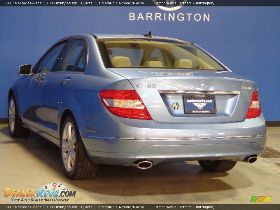 2010 Mercedes-Benz C 300 Luxury 4Matic Quartz Blue Metallic / Almond/Mocha Photo #8