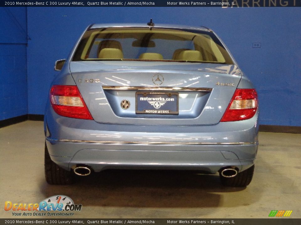 2010 Mercedes-Benz C 300 Luxury 4Matic Quartz Blue Metallic / Almond/Mocha Photo #9