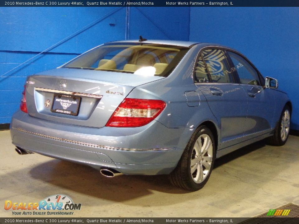 2010 Mercedes-Benz C 300 Luxury 4Matic Quartz Blue Metallic / Almond/Mocha Photo #10