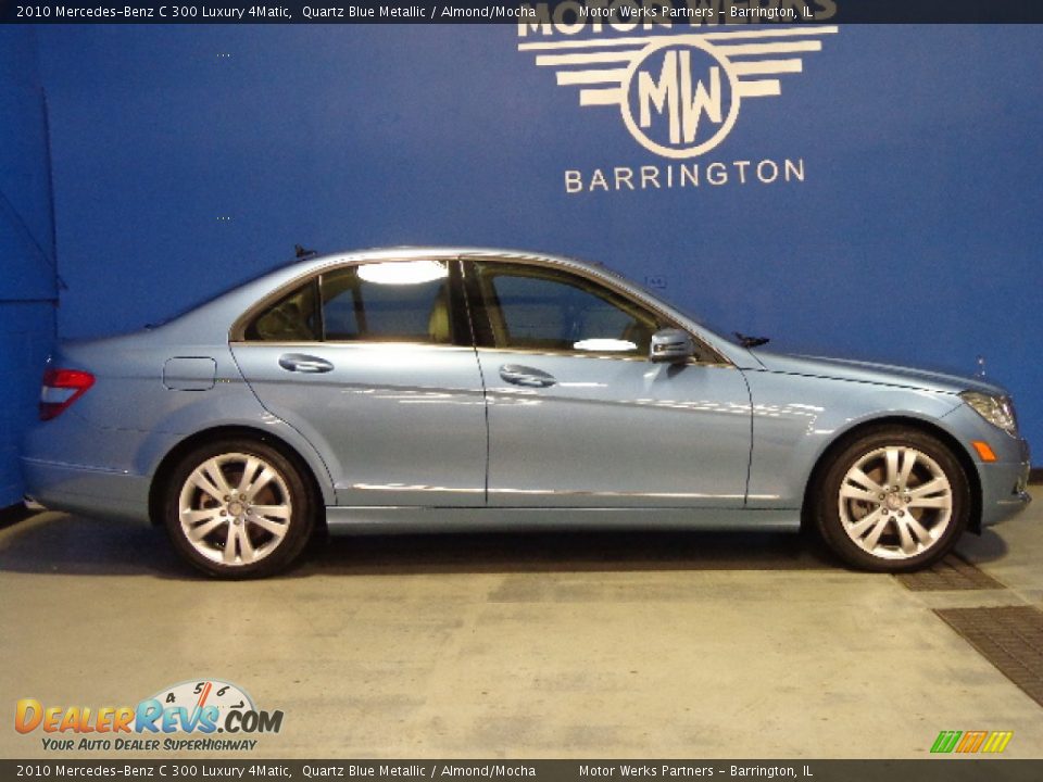2010 Mercedes-Benz C 300 Luxury 4Matic Quartz Blue Metallic / Almond/Mocha Photo #11