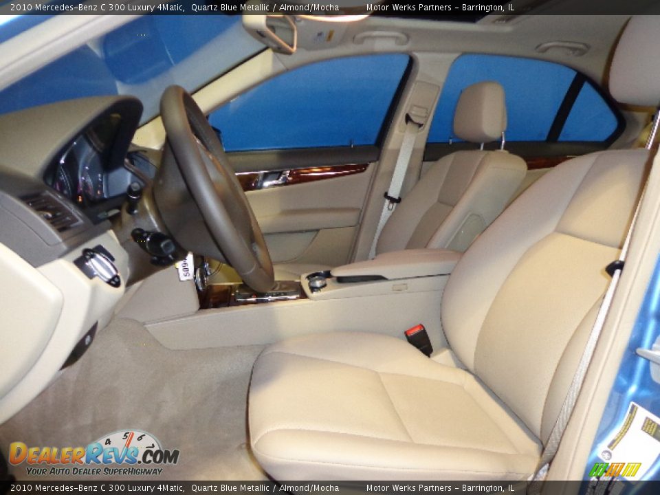 2010 Mercedes-Benz C 300 Luxury 4Matic Quartz Blue Metallic / Almond/Mocha Photo #14