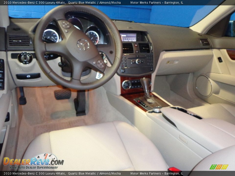2010 Mercedes-Benz C 300 Luxury 4Matic Quartz Blue Metallic / Almond/Mocha Photo #15