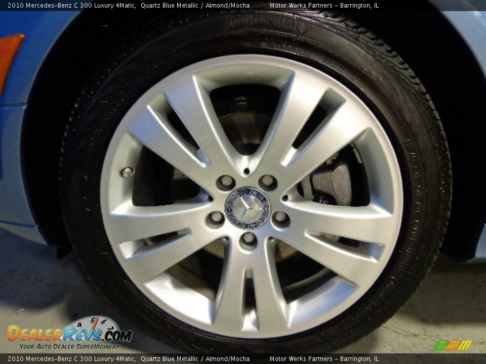2010 Mercedes-Benz C 300 Luxury 4Matic Quartz Blue Metallic / Almond/Mocha Photo #28