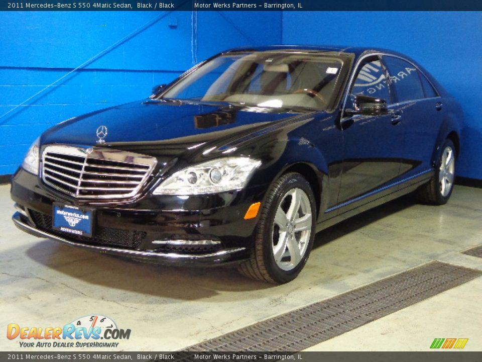 2011 Mercedes-Benz S 550 4Matic Sedan Black / Black Photo #3