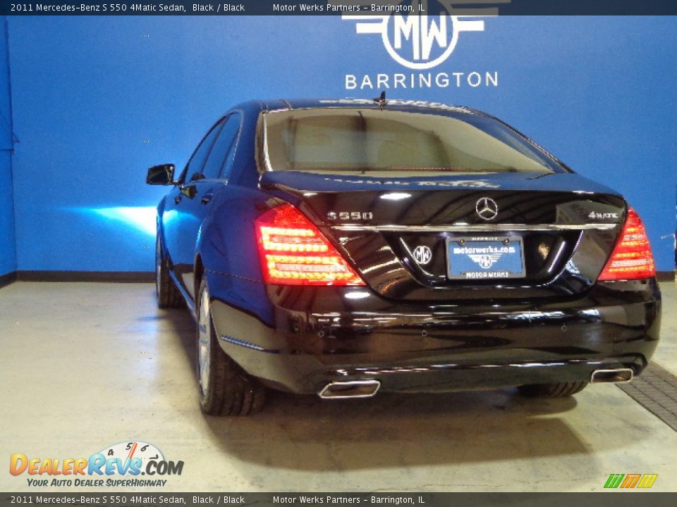 2011 Mercedes-Benz S 550 4Matic Sedan Black / Black Photo #6