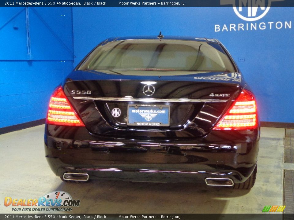 2011 Mercedes-Benz S 550 4Matic Sedan Black / Black Photo #7