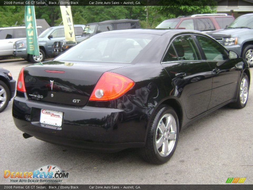 2008 Pontiac G6 GT Sedan Black / Ebony Black Photo #6