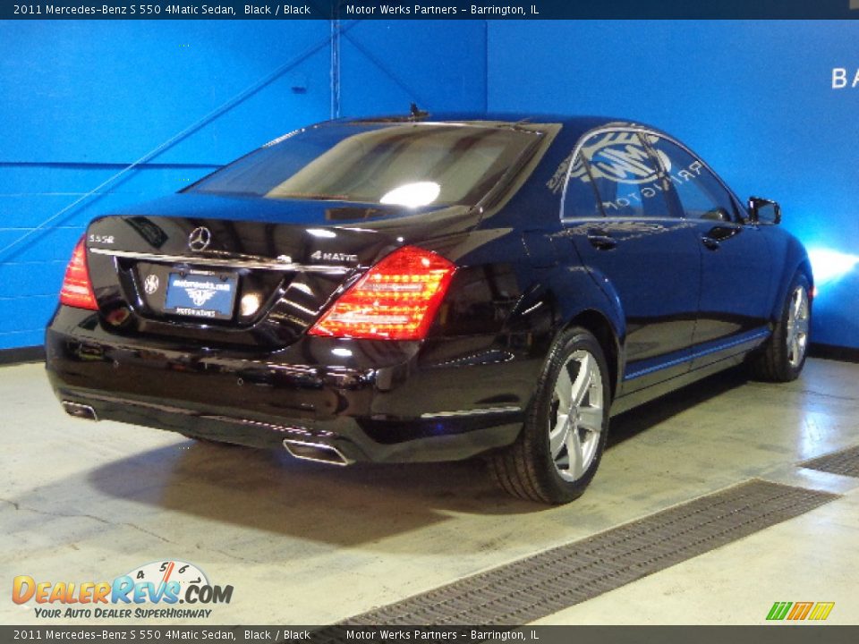 2011 Mercedes-Benz S 550 4Matic Sedan Black / Black Photo #8