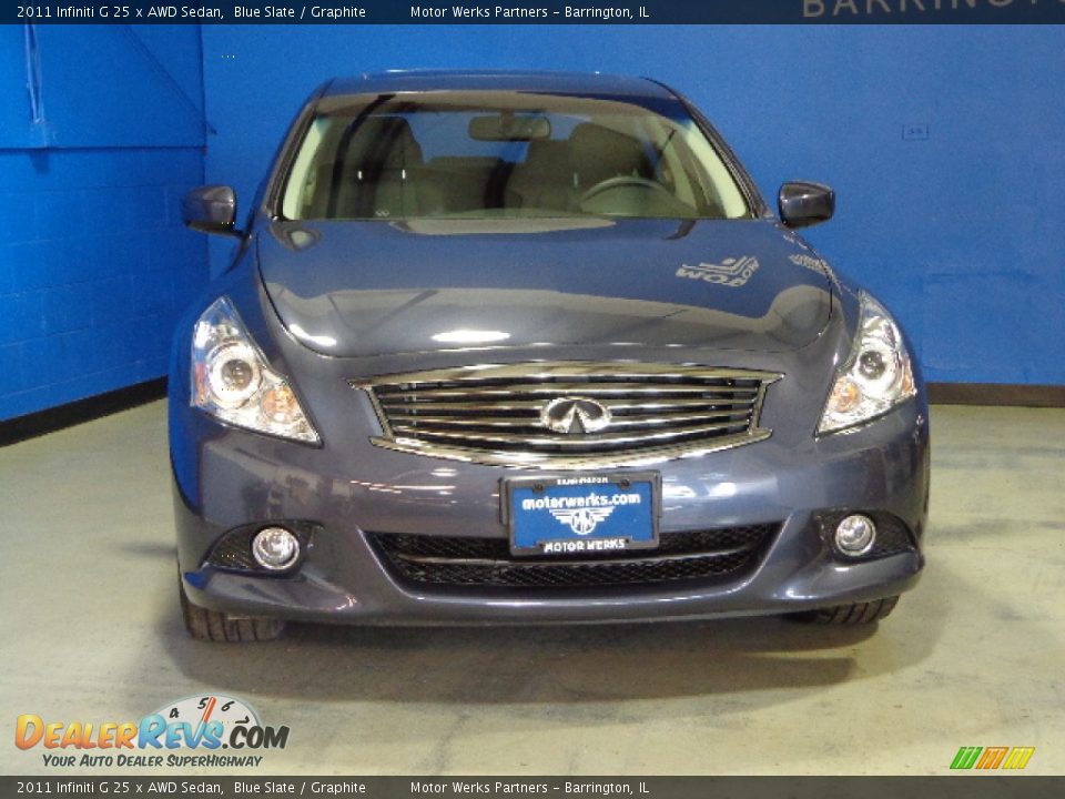 2011 Infiniti G 25 x AWD Sedan Blue Slate / Graphite Photo #2