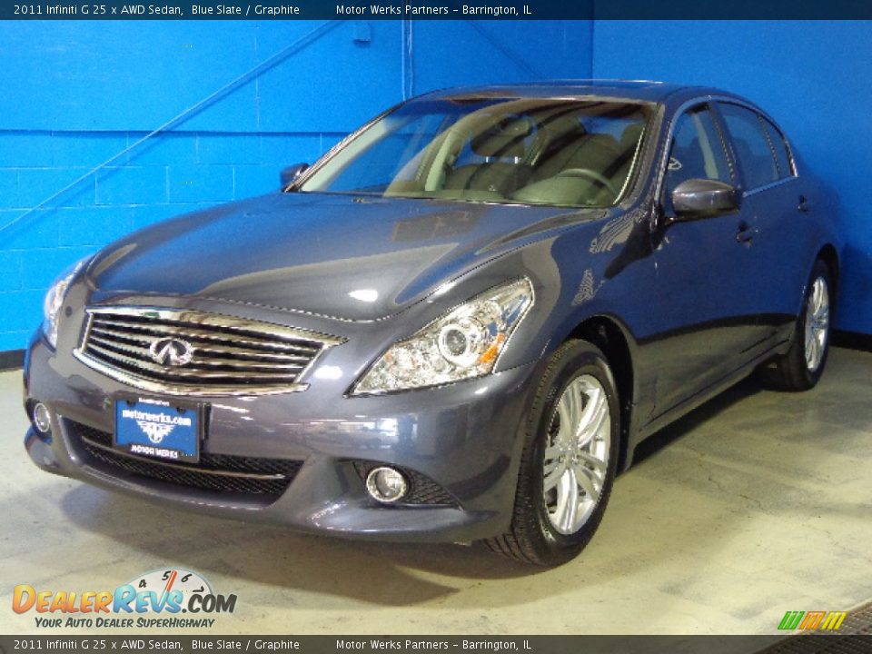 2011 Infiniti G 25 x AWD Sedan Blue Slate / Graphite Photo #3
