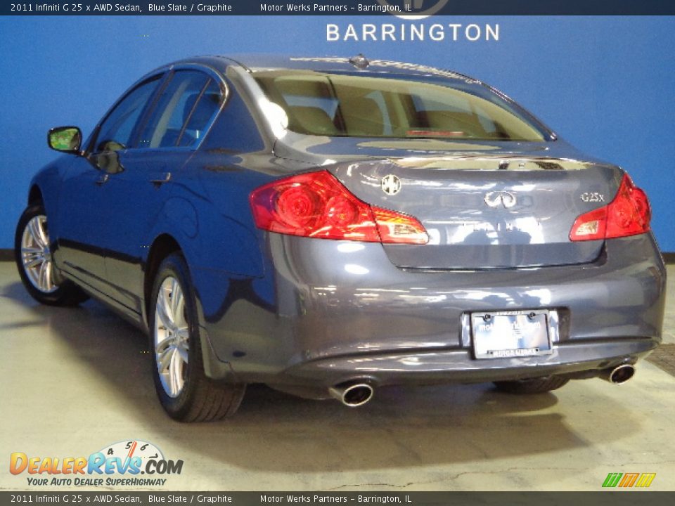 2011 Infiniti G 25 x AWD Sedan Blue Slate / Graphite Photo #6