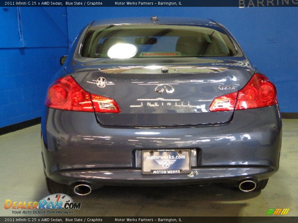2011 Infiniti G 25 x AWD Sedan Blue Slate / Graphite Photo #7