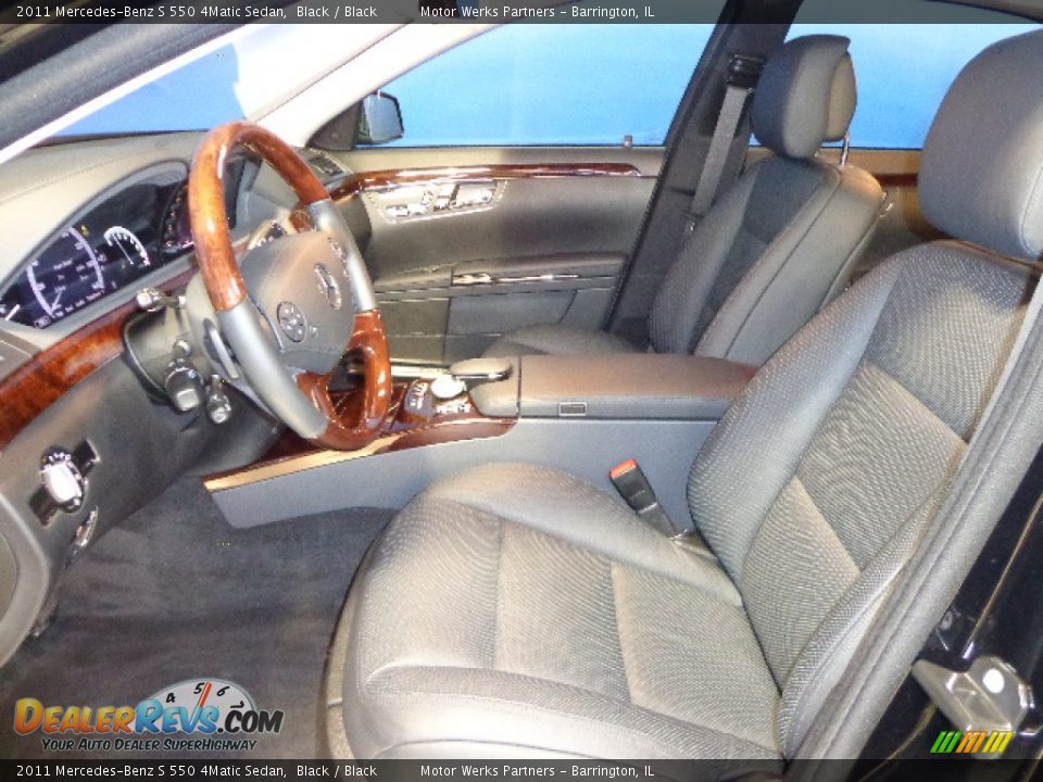 2011 Mercedes-Benz S 550 4Matic Sedan Black / Black Photo #14