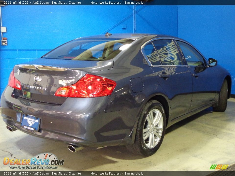 2011 Infiniti G 25 x AWD Sedan Blue Slate / Graphite Photo #8