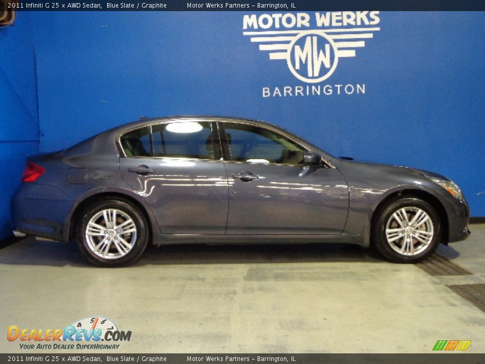 2011 Infiniti G 25 x AWD Sedan Blue Slate / Graphite Photo #11