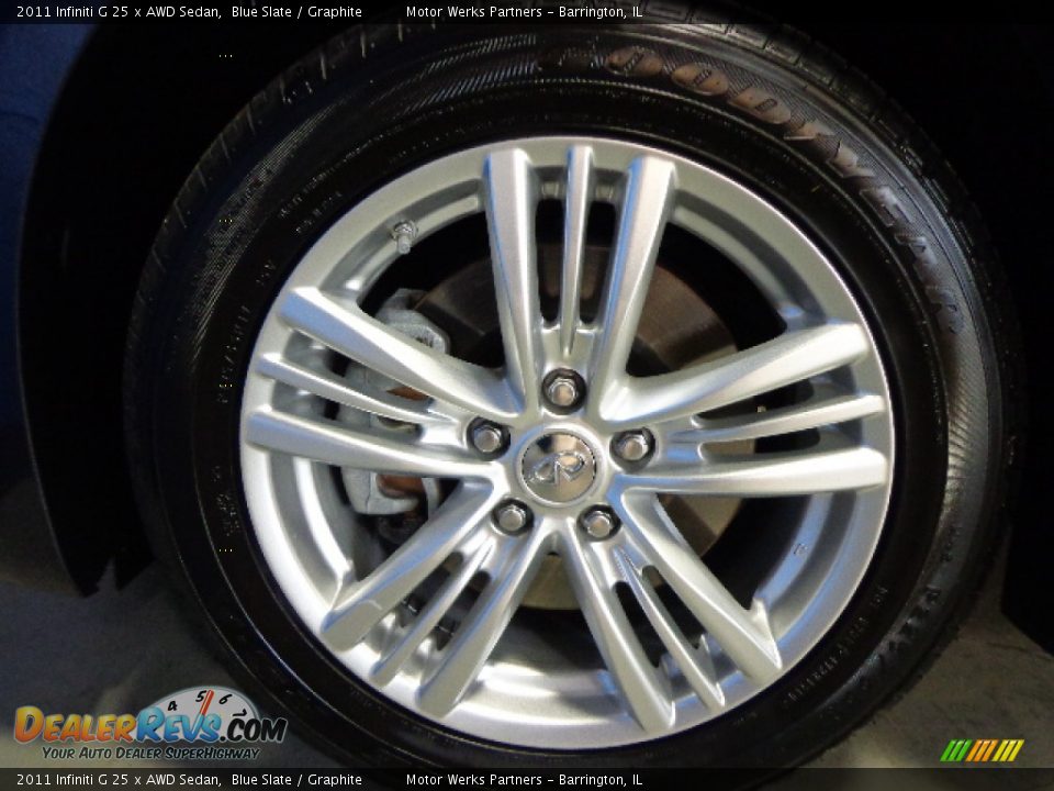 2011 Infiniti G 25 x AWD Sedan Blue Slate / Graphite Photo #13