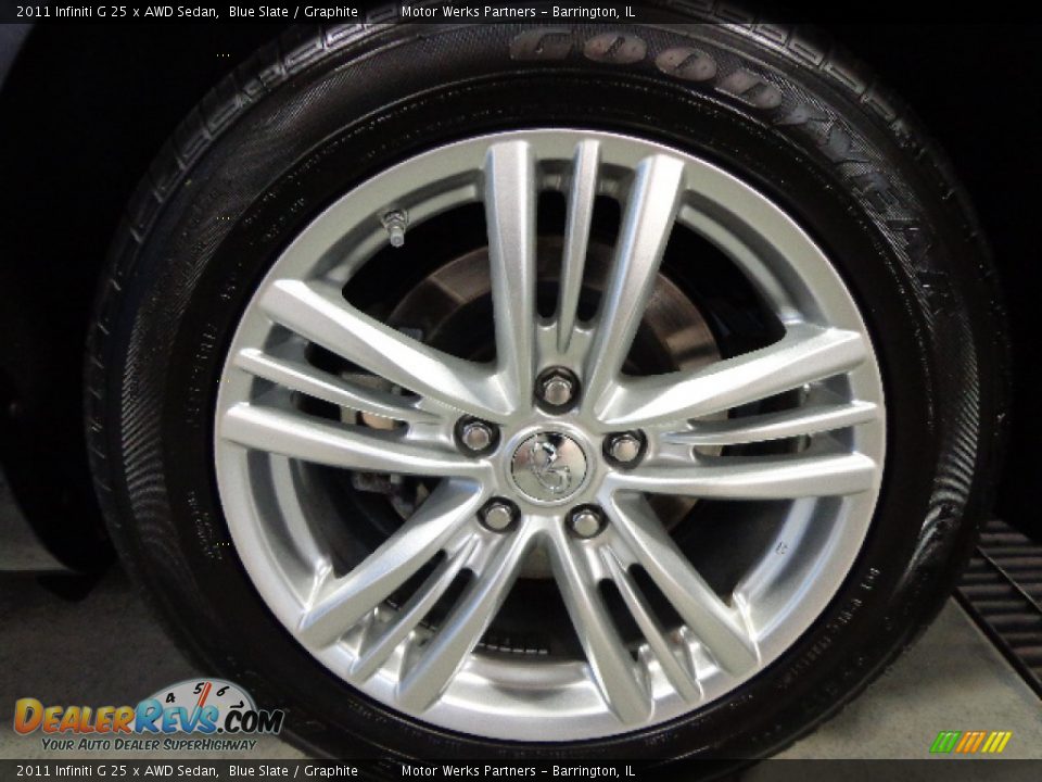 2011 Infiniti G 25 x AWD Sedan Blue Slate / Graphite Photo #14