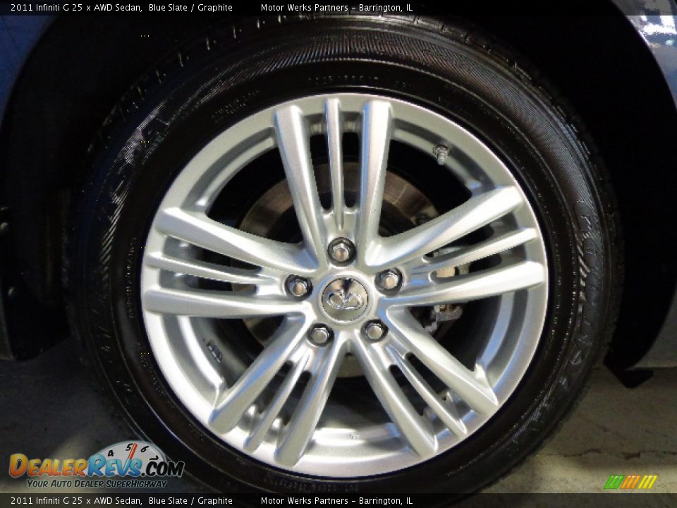 2011 Infiniti G 25 x AWD Sedan Blue Slate / Graphite Photo #15