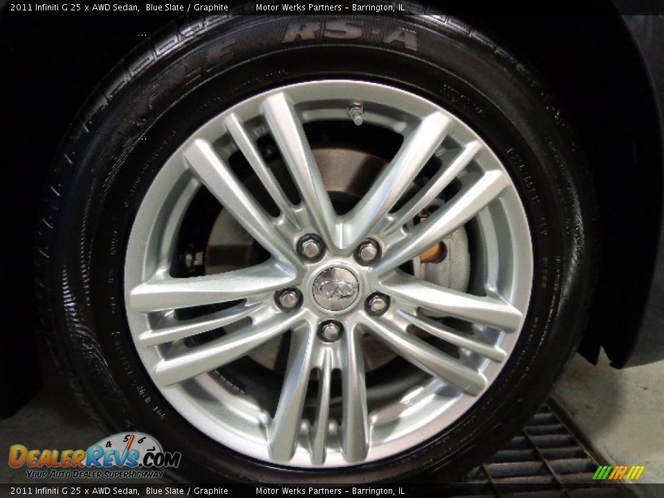 2011 Infiniti G 25 x AWD Sedan Blue Slate / Graphite Photo #16