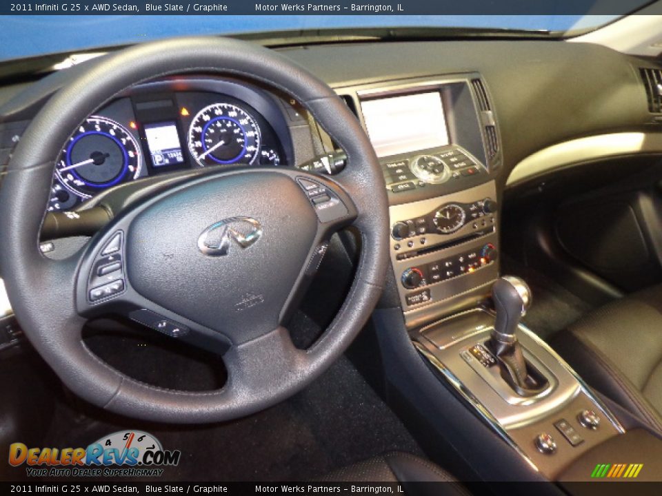 2011 Infiniti G 25 x AWD Sedan Blue Slate / Graphite Photo #20