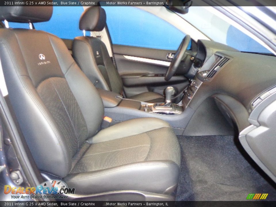 2011 Infiniti G 25 x AWD Sedan Blue Slate / Graphite Photo #25