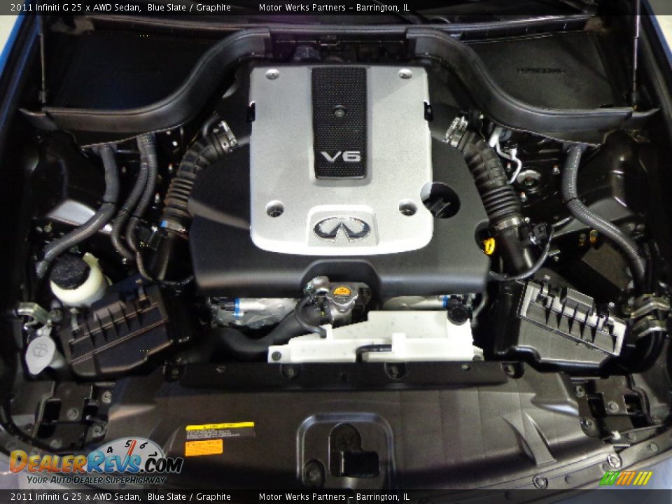 2011 Infiniti G 25 x AWD Sedan Blue Slate / Graphite Photo #28